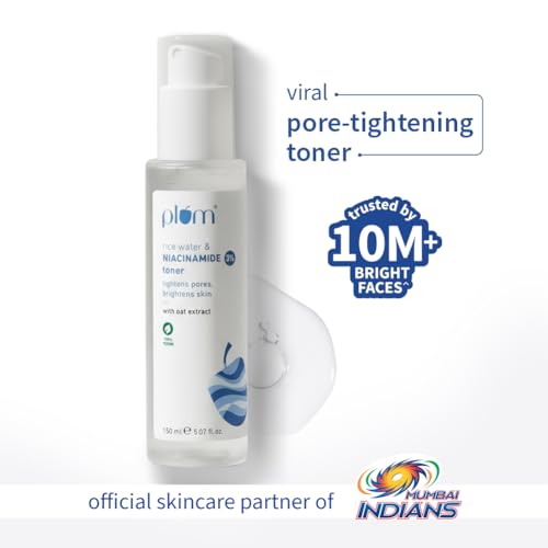 Image of Plum Niacinamide & Rice Water Complete Glow Routine | Face Wash 100ml, Toner 150ml, Serum 15ml, Moisturizer 50g & SPF 50 Sunscreen 50g | Pack of 5
