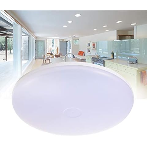 KOKOMALL LED Bathroom Lights Ceiling,12W 6000K Cool White IP40 Waterproof Flush Mount Light Fittings Ceilings,Round Lighting for Bedroom,Livingroom,Kitchen,Garage,Office,Basement,Hallway Cover