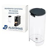 ALGOMAS® Depósito de Agua Compatible con Nespresso Essenza Mini MS-624326 8080017710 | 0,6L Transparente | Repuesto Sustitución Cafetera XN110 | Instalación Fácil