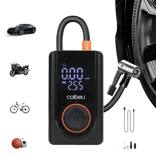 Compressor de Ar Portatil, Calibrador de Pneus Portatil, Bomba de