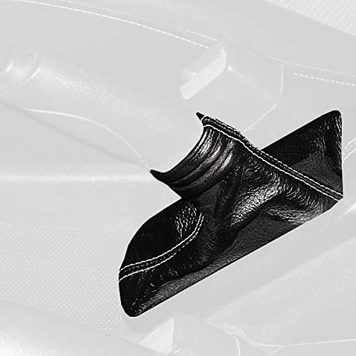 RedlineGoods ebrake Boot Compatible with Saturn ION 2003-07. Tailor Made - not Universal. Genuine top-Grade Italian Black Leather with Black Thread