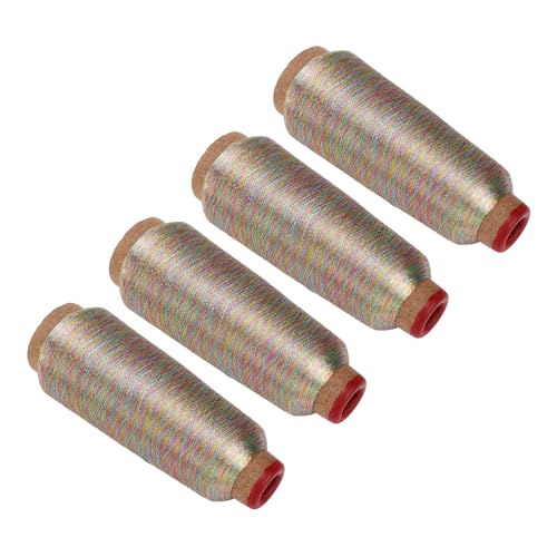 4 hilos para máquina de coser, hilo de bordado de poliéster, total 3000 yardas, amigable con la piel, para uso doméstico con carrete plástico miniatura 2