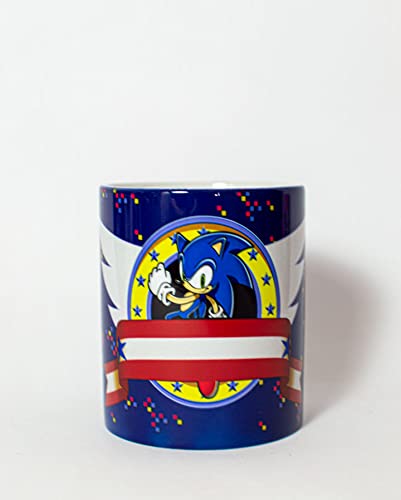 TusPersonalizables Blue Hedgehog Mug and Keychain (Mug, Blue Hedgehog, Video Game, Series -…), Mug, Sonic 1, Video Game - Image 2