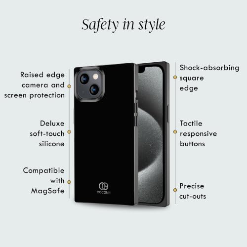 Image of COCOMII Rectangle for iPhone 15 Case, Glossy Ebony