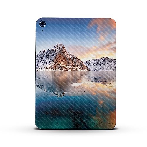 Image of MightySkins Carbon Fiber Skin Compatible with Apple iPad 10.9 inch 10th Gen (2022) Full Wrap Kit - ICY Lake | Protective, Durable Textured Carbon Fiber Finish | Easy to Apply | Made in The USA