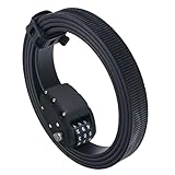 OTTOLOCK Stahl & Kevlar Zahlen-Fahrradschloss | Länge 152cm | Black | Leicht, Kompakt, Sicher, Beständig | Ideal für Radfahrer und Sportequipment Black
