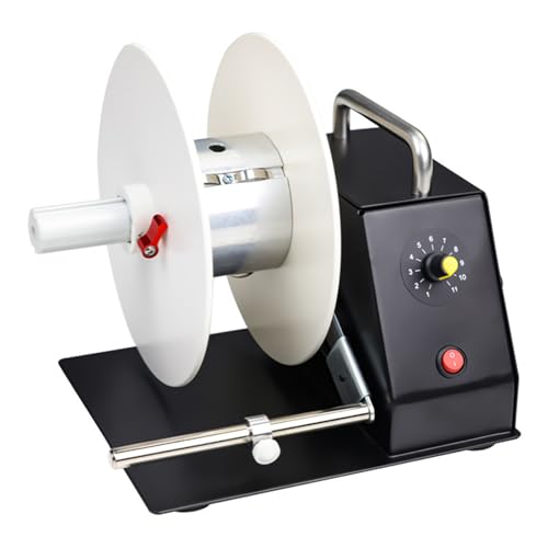 Solid Automatic Label Rewinder Machine, Adjustable Speed Label Rewinder, Electric Label Rewinder W/Speed Adjustment, Rewinding Diameter 7\", Width 75mm, for Batch Processing Labels