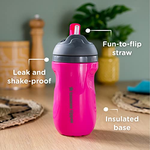 image for Tommee Tippee Insulated Spill-Proof Straw Cup, 12 Months+, 9oz, Toddle