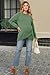 OUGES Womens 2025 Fall Maternity Sweater Shirts Long Sleeve Crewneck Crossover Ribbed Hem Plus Size Pregnant Top Blouse Wool Blend Winter Christmas Casual Pregnancy Must Haves Clothes (Green,L)