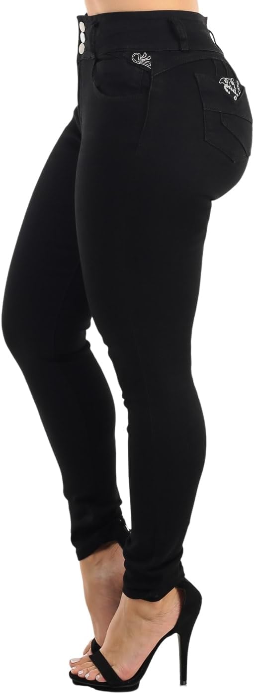 Moda Xpress High Waisted Butt Lifting Jeans for Women - Colombian Design Jeans Levanta Cola