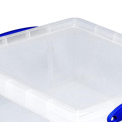 Image of Really Useful Box 2 Pack Storage Bins, Clear Plastic Stackable Organizing Totes, 8.1 Liter
