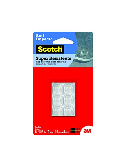 Scotch, 3M, Protetor Anti-Impacto, Piramidal, Transparente, 6 unidades