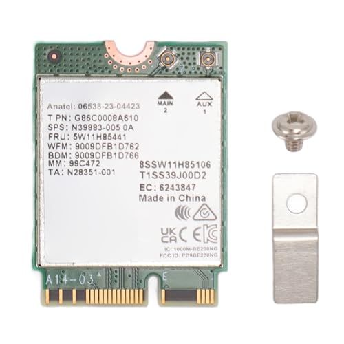 Jiawu WiFi 7 Card BE200NGW, 2.4G 574Mbps 5G 2400Mbps 6G 5800Mbps Wireless Network Card, BT 5.4 Tri Band WiFi 7 Wireless Cards for Wins 10 11 Computer (No Antenna) miniatura 6
