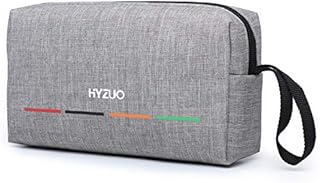 HYZUO Portable Organizer Laptop Electronics Accessories Pouch Bag Storage Carrying Case for Adapter Cables Cellphone Charger Mouse Power Bank Cords Earbuds SSD HDD, Light Grey