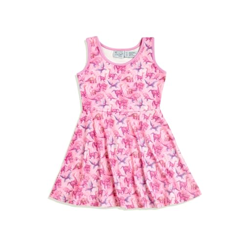 Dinosaur Print Sleeveless Tank Dress for Girls – Original Art Design – Soft Polyester - Cute Casual Summer Playwear4