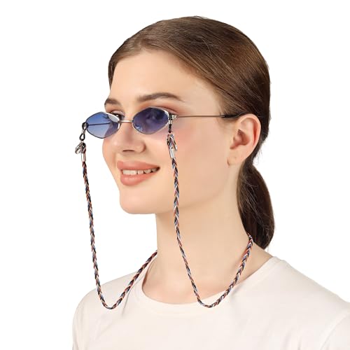 Image of VIVID vision Unisex Adult Leatherite Eyeglass Holder Strap Cord | New Chain Adjust on Sunglasses | Anti-slip Retainer Lanyard String Eyewear Frame | CH-254-A