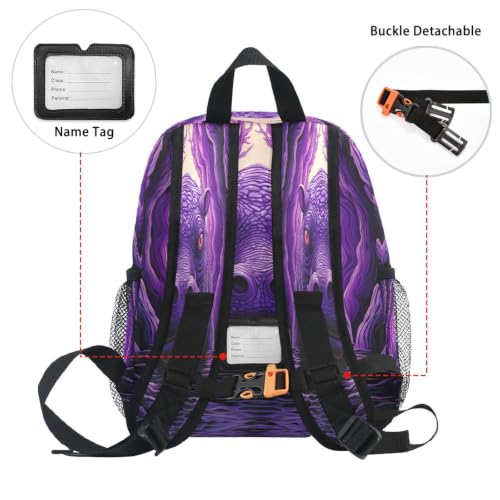 Sac à dos hippopotame violet résistant pour éviter le mal de dos - 5