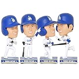 FOCO 大谷翔平 ワールドシリーズチャンピオン miniビッグヘッド 4.5インチ 4体セット ロサンゼルス ドジャース 2024年 優勝 メジャーリーグ公認 MLB公認 ボブルヘッド [並行輸入品]