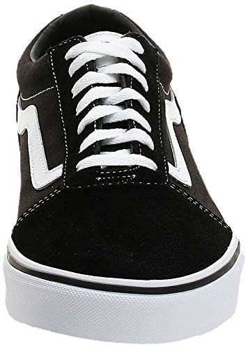 Vans Men's Low-Top Sneakers, Black Suede Canvas Black White C24, 9.5 UK