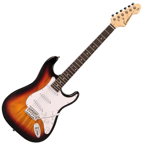 Guitare électrique Sunburst Encore Blaster E60 avec micros à simple bobinage précis - 4