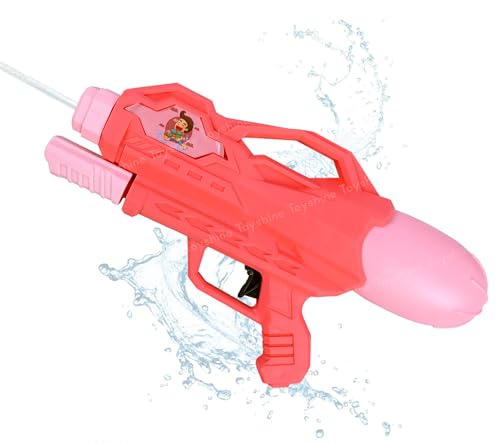 Image of Toyshine 266ML Tank Capacity 7-8 Mtr Range High Air Pressure Spray Water Gun for Summer Swimming Pool Party Holi Water Toy Gun for Girls Boys Kids 3+, Pink