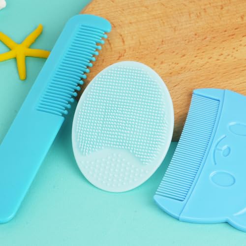 Aolso Baby-Haarkamm, 3 Stück Baby-Haarbürsten- und Kamm-Set, Baby-Haarbürste, Neugeborene Haarkamm, kamm gegen milchschorf baby kind… – Ansicht 6