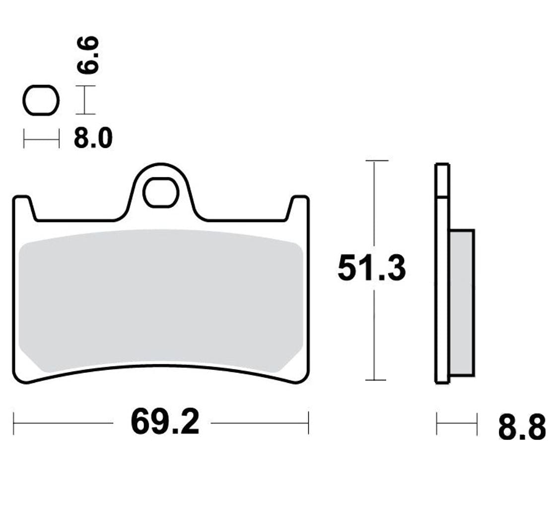 2X TRW Sinter Bremsbeläge MCB611SV passend für Yamaha FZ1 RN16 Fazer FZS1000 RN06 RN14 mit ABE