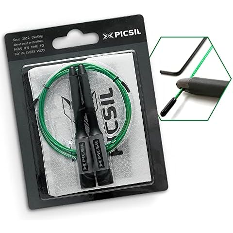 PICSIL Sphinx Rope, 360° Spin Jump Rope with Dual Bearing System, Fast, Lightweight Skipping Rope Made from ABS Plastic, Jump Ropes for Fitness, Boxing, and Conditioning, For All Ages, Black Cover
