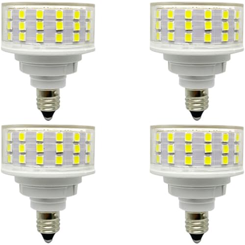 E11 LED Bulb 10W, 85V-265V, 100W E11 Halogen Bulb Equivalent, Corn Screw 1000LM For Chandelier Home Lighting Not-dimmable, 4-Pack(Cool White)