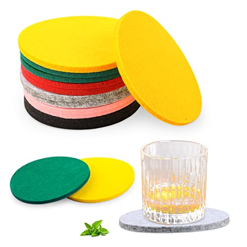 SOSMAR 8x Filzuntersetzer Rund 15cm - Hitzebeständig Tischschoner