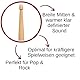 Sela Professional Maple 7A Drumsticks - ideal für sanften Rock - Schlagzeug-Sticks für Fortgeschrittene - 1 Paar Wooden-Sticks - Schlagzeug-Zubehör aus Ahornholz - Eichel-Kopf-Form, Natur, SE 274