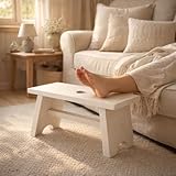 ✅ LUXUS FÜR IHR ZUHAUSE - Der hochwertig verarbeitete kleine Hocker Vintage Style verschönert Ihr Zuhause. Der Hocker aus Holz ist vielseitig einsetzbar wie z. B. als Sitzhocker Holz, Fußablage, Pflanzenhocker Holz, Beistellhocker, Fußbänkchen, Trittschemel uvm…