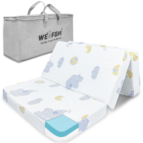 Image of Pack and Play Mattress, 38 inchx 26 inch Soft & Firm Memory Foam Dual-Sided Pack N Play Mattresses Pad for Toddler Includes Carry Bag, Mattress for Pack N Play with Washable Cover