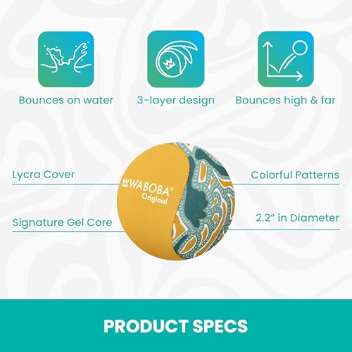 Tennis Ball Catcher for Kids,Solo Tennis Training Equipment for Self-Pracitce,Portable Tool,Tennis Rebounder 'Waboba Original Water Bouncing Ball (Orange)