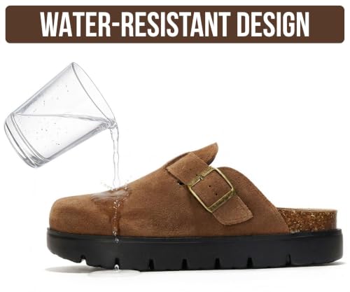 Image of 100% Genuine Leather Platform Clogs for Women - Fall Shoes for Women 2026