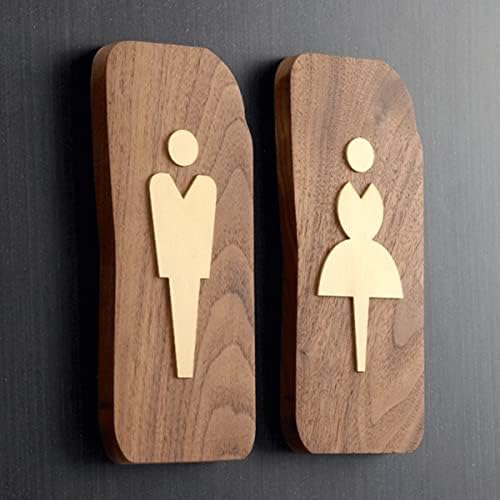 Men's and Women's Toilet Signs Bathroom Sign Decor Figure Set,Modern Restroom Sign,Bathroom Door Signs (Men and Women)