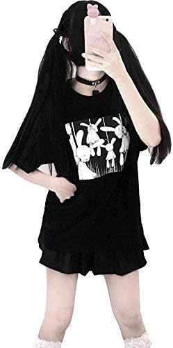 Amazon Nygg 原宿系 Tシャツ 病みかわいい 服 半袖 レディース かわいい 韓国ファッション トップス シンプル ゆったり 無地 カジュアル 夏 薄手 ウサギ柄 カップル 男女兼用 Tシャツ カットソー 通販 Amazon Nygg 原宿系 Tシャツ 病みかわいい 服 半袖 レディース かわいい 韓国ファッション トップス シンプル ゆったり 無地 カジュアル 夏 薄手 ウサギ柄 カップル 男女兼用 Tシャツ カットソー 通販