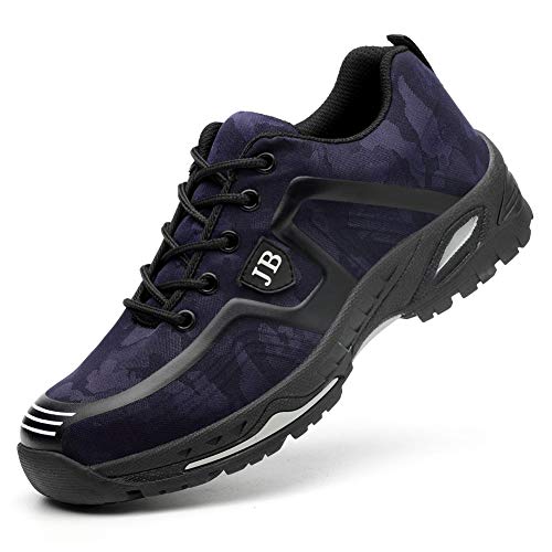 Leichte Sicherheitsschuhe für Herren und Damen, Stahlkappe, Turnschuhe, atmungsaktiv, rutschfest, Arbeitsschuhe, pannensicher, industrielle