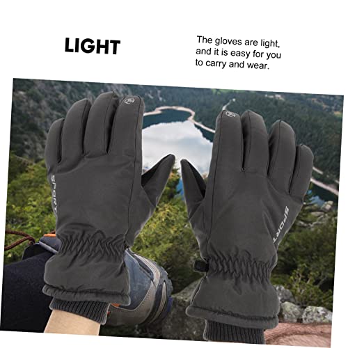 BIUDECO 1 Par Luvas De Esqui Snowboard Masculino Luvas Quentes Para Homens Luvas Antiderrapantes Luv