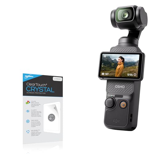 BoxWave Screen Protector Compatible with DJI Osmo Pocket 3 - ClearTouch Crystal (2-Pack), HD Film Skin - Shields from Scratches