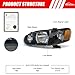 ADCARLIGHTS Compatible with 2001 2002 Toyota Corolla Headlight Assembly, Headlamps Replacement w/Black Housing Amber Reflector Driver and Passenger Side