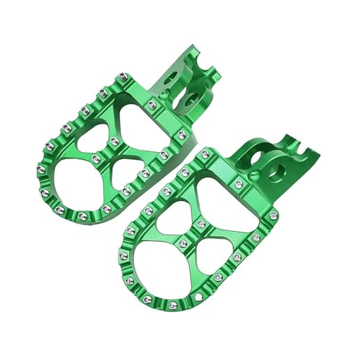 Repose-Pieds Pédales Aluminium Vert Moto CRF 450 R Clou Pied Enduro Cross