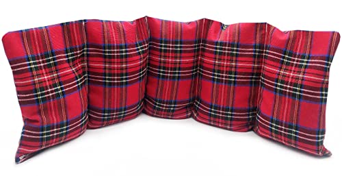 Saco térmico semillas microondas (50x15cm). Sin aroma, saquito relleno semillas de trigo. Cojín calor cervical cervicales lumbar cuello espalda tripa menstrual colicos (Cuadros) Cover