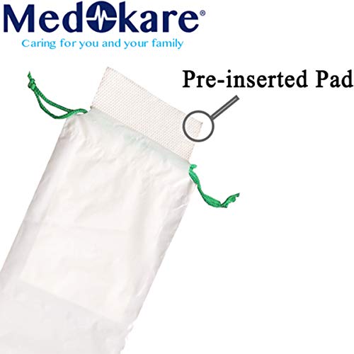 Medokare Medical Grade Urinal Bag - 30 Pee Bags, Superior Absorbent Pad, Portable Emergency Disposable Urinal Toilet, Road Trip Essentials Car Sickness Travel Vomit Bags, Odor Reducing for Men, Women - Thumbnail 6