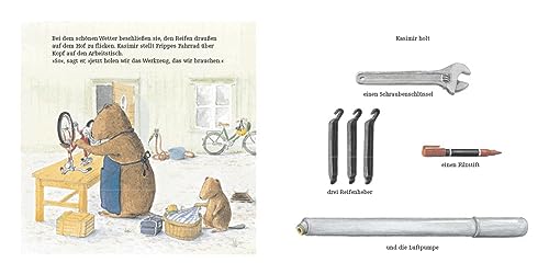 Kasimir hat einen Platten: Bilderbuch-Klassiker, der Kindern ab 4 Jahren erklärt, wie man einen Reifen flickt
