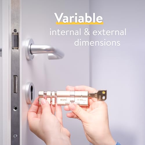 Nuki Universal Cylinder, Schließzylinder für Nuki Smart Lock, Höchste Sicherheitsklasse SKG...