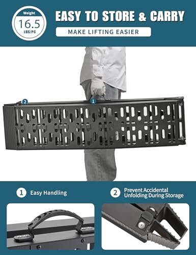 Rampas de carga plegables para camión, aluminio 1500 lbs miniatura 3