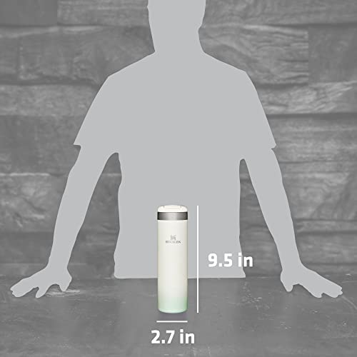 Image of Stanley AeroLight Transit Bottle 20 oz Locking Drink Through Lid Leak Resistant Water Bottle or Coffee Travel Mug Lightweight Insulated Stainless Steel BPA-Free Cream