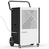 Waykar 320 Pints Large Commercial Dehumidifier for up to 9,500 Sq. Ft., with Pump, Drain Hose, Industrial Heavy Duty Dehumidifiers for Basements, Warehouses, Water Damage Restoration - 5-Year Warranty