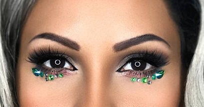 Crying Weed - Eye Sticker Body Art Crystals - Rhinestones Face Jewel - Festival Gems Costume Accessory Unicorn - Forehead Jewelry (Crying Weed)